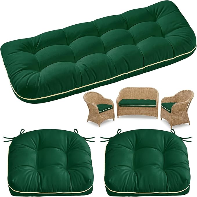 1 MIDDLE ONE Wicker Chair Cushions 3 Pieces Set