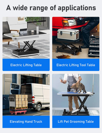 DIHOOL Electric Scissor Lift Table 330Lbs, 210-580MM,8-23in Height Adjustable Lifting Platform
