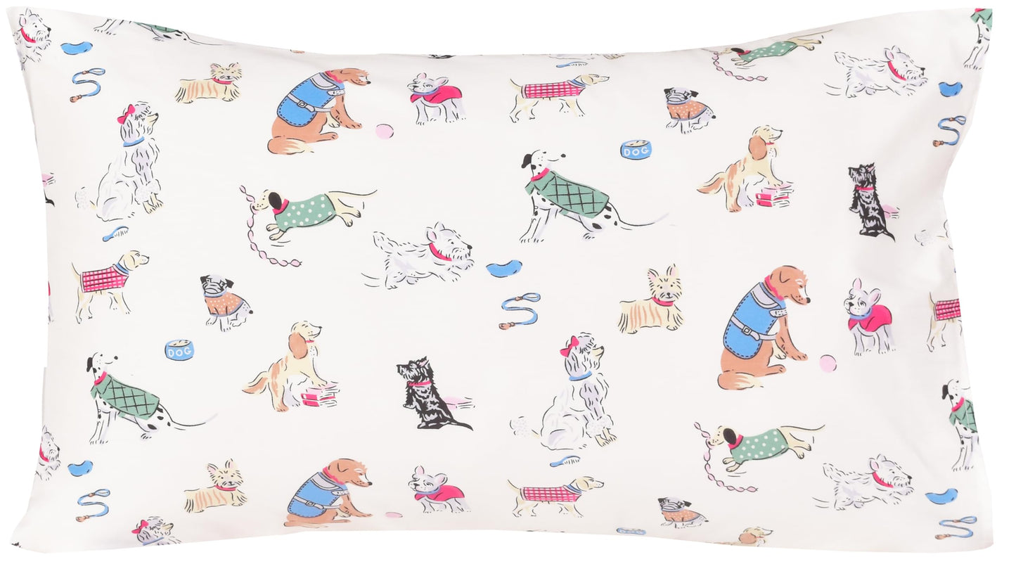 Scientific Sleep Puppy Dog 100% Cotton 3 Pcs Twin Bed Sheet Set Kids Toddler Teen, Flat Sheet & Fitted Sheet & Pillowcase Kids Bedding Set (Dogs)
