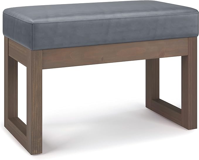 SIMPLIHOME Milltown Small Ottoman Bench