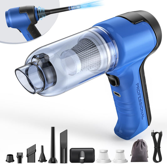 TAKECAE Cordless Car Vacuum Cleaner 4 in 1 Design with 15000PA Powerful Suction, HEPA Filter, Lightweight Handheld Vacuum for Car, Office, and Home Cleaning - Portable Rechargeable Vacuum Cleaner
