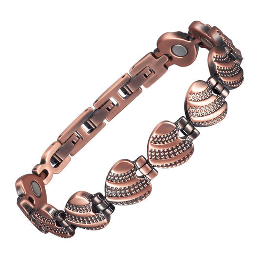 MagVIVACE Pure Copper Bracelet for Women, Magnetic Jewelry, Lymph Detox Bracelets with 3500 Gauss Magnet(Copper)