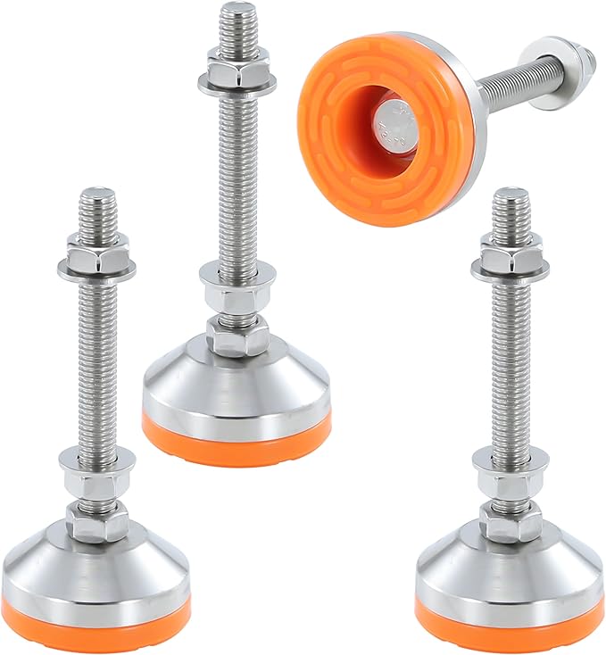 Heavy Duty 2400 lb Capacity Stainless Steel Adjustable Leveling Feet