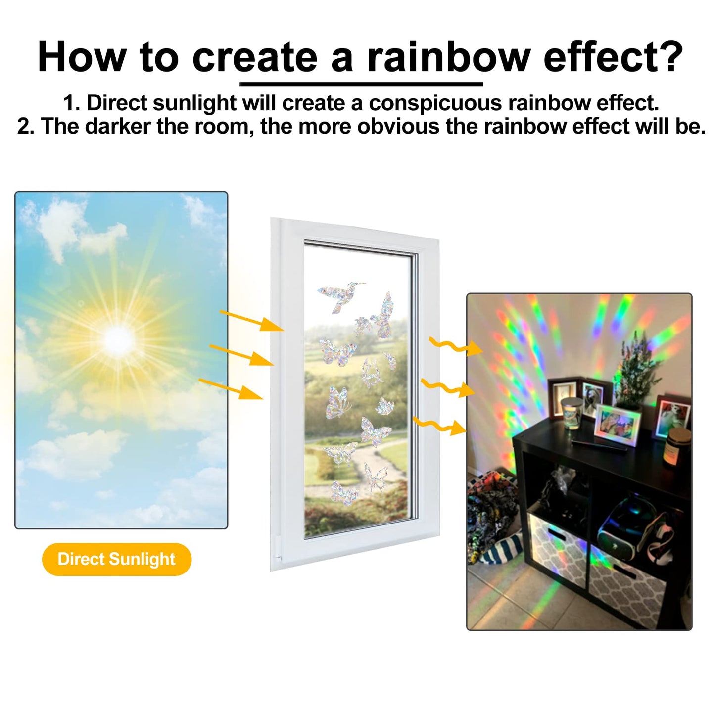 39 Anti Collision Window Decals for Bird Strike Prevention, Window Clings Suncatcher Stickers