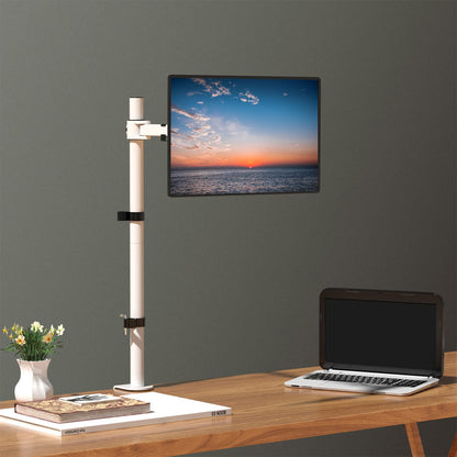 WALI Monitor Arm Mount for Desk, Single Extra Tall Computer Desk Mount, Monitor Bracket Mount Stand Single, up to 32 inch, 22 lbs (M001XL), Black