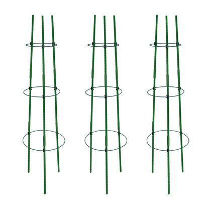 Gardzen 3-Pack Tomato Cage, Plants Support, Trellis Climbing Ring Cage, Stand for Pepper Eggplant Tomato Flowers
