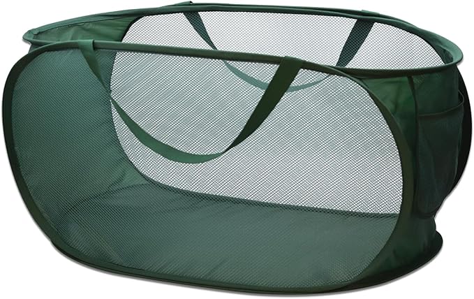HONOMA Sturdy Mesh Laundry Hamper Basket Bag, Pop up Basket