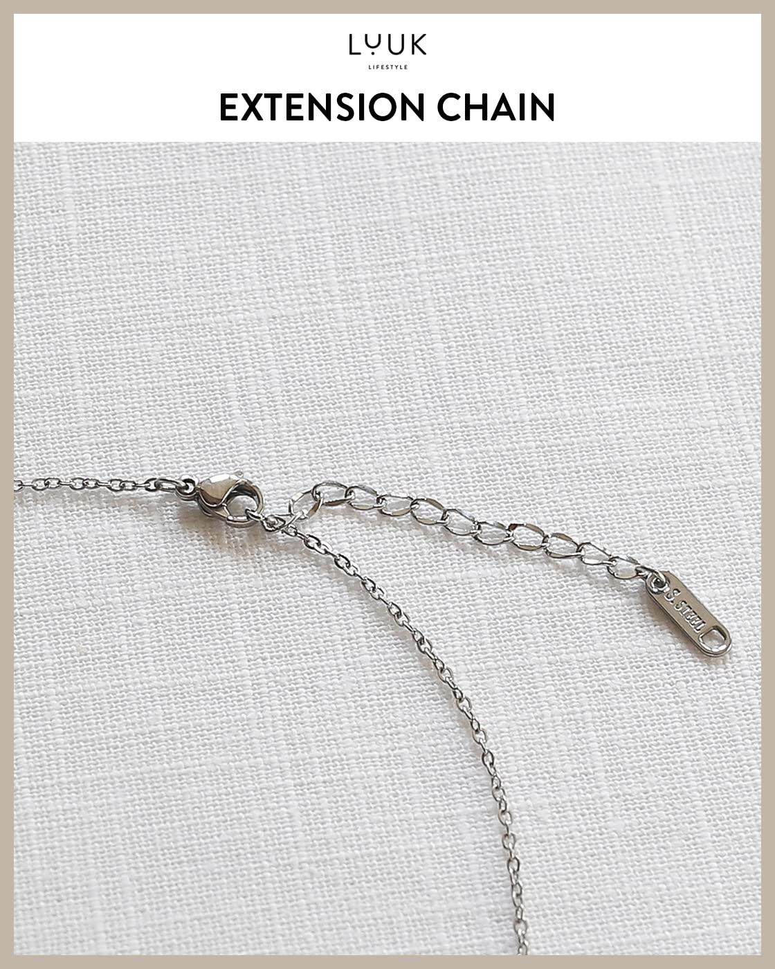 LUUK LIFESTYLE Stainless steel necklace for women with palm tree pendant and HAPPINESS card, gift idea, summer symbol, beach motif, friendship present, adjustable length 19”, fashion jewelry, silver