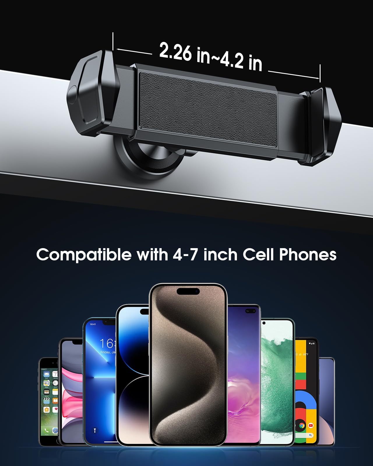 NIYEVN Gym Magnetic Phone Holder, 360° Rotatable Magnet Phone Holder for Gym Workout-Record, [N55 Super Magnet] Magnetic Cellphone Holder for All 4-7 Inch Smartphones