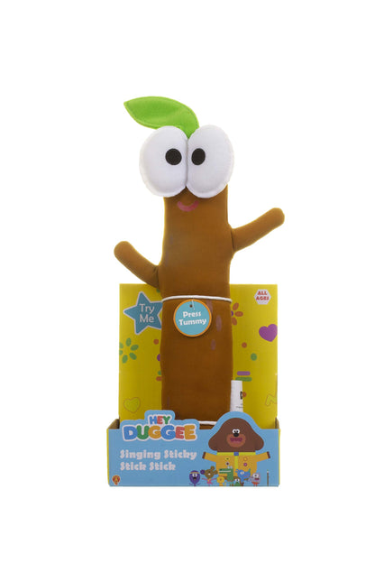 Hey Duggee Singing Sticky Stick Stick Soft Toy, Brown