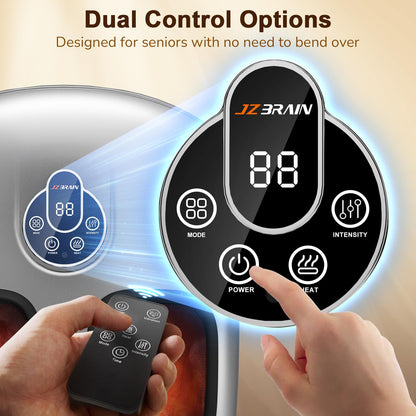 Shiatsu Foot Massager Machine with Heat : Deep Kneading Foot Massager with Vibration & Compression for Plantar Fasciitis & Neuropathy - for Women & Men,Relax for Home Office Use (Black)