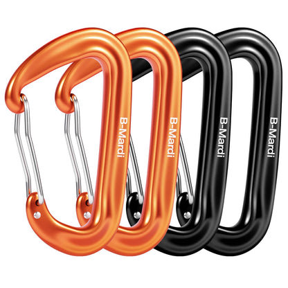 B-Mardi Keychain-Carabiner Clips Heavy Duty 12kN (2697 lbs)-Lightweight Locking Carabiners for Camping, Hiking, Hammock, Dog Leash Harness, Outdoor and Gym etc, Keychains& Utility ﻿