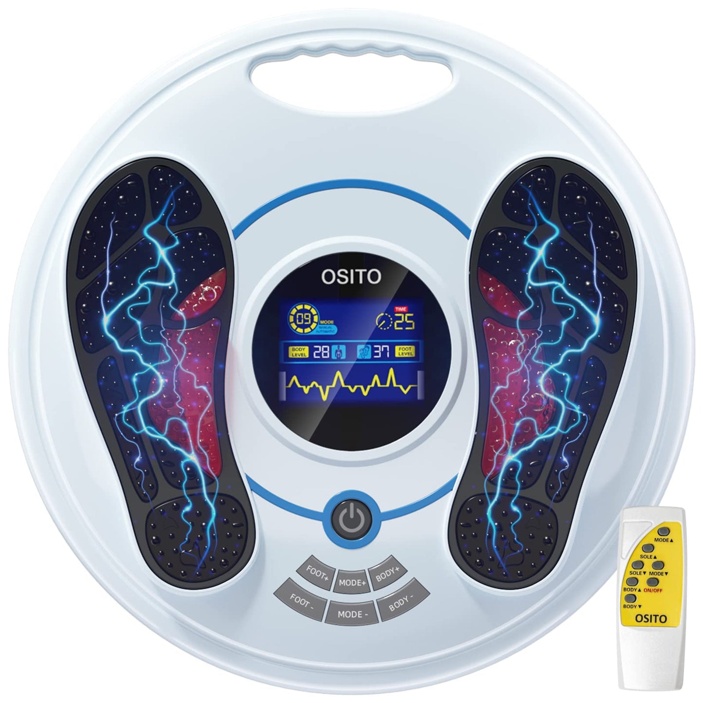 Foot Circulation Plus (FSA or HSA Eligible) - Medic Foot Massager Machine with TENS Unit, EMS (Electrical Muscles Stimulator) Feet Legs Health for Neuropathy, Diabetes, Relieve Pains and Cramps, RLS