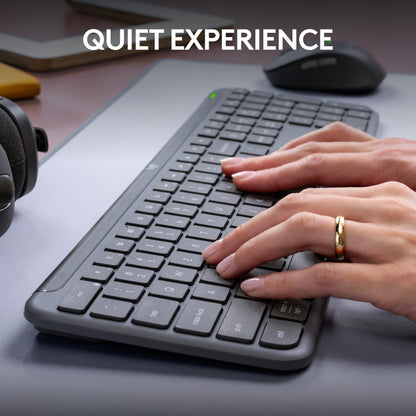 Logitech Signature Slim K950 Wireless Keyboard, Sleek Design, Switch Typing Between Devices, Quiet Typing, Bluetooth, Multi-OS, Windows, Mac, Chrome - Graphite