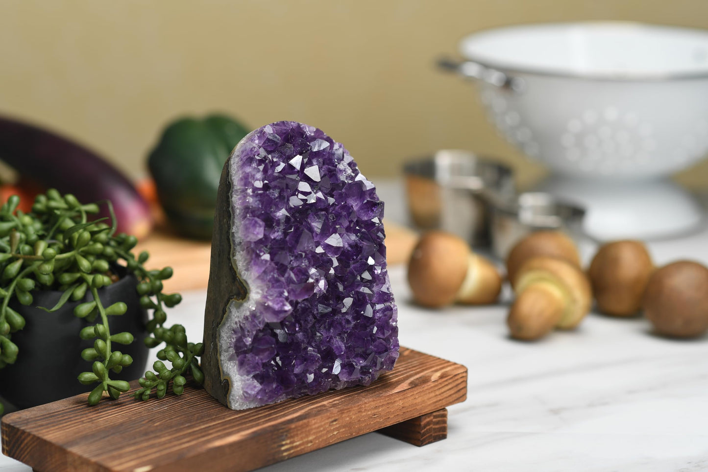Extreme Rocks & Fossils Premium Amethyst Geode Stone Cluster [6 to 7 lb.] - Each Piece is Unique & Natural - Real Raw Healing Crystal Rock from Uruguay - Deep Purple Decoration