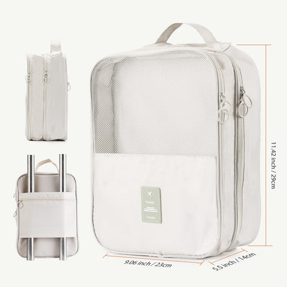 Travel Shoe Bag Holds 3 Pair of Shoes, Hezelf Shoe Storage Pouch for Travel and Daily Use, Travel Suitcase Shoe Organizer, Waterproof