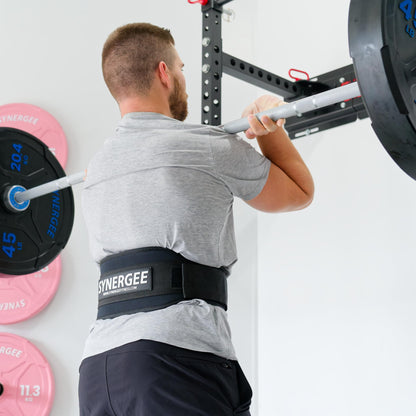 Synergee Weightlifting Belt 5” Padded Support for Squats Deadlifts Powerlifting & Cross Training - Small