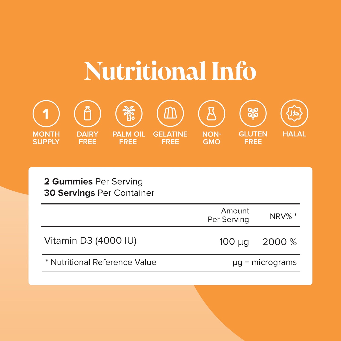 Vitamin D Gummies - 4000 IU Vitamin D3 - Vegetarian & Gluten Free - VIT D Gummies for Bones & Teeth - Alternative to Vitamin D Tablets & Spray - 60 Gummies - 1 Month Supply - Novomins