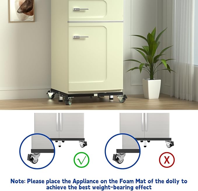 Heavy Duty All Steel Fridge Stand Mobile Base