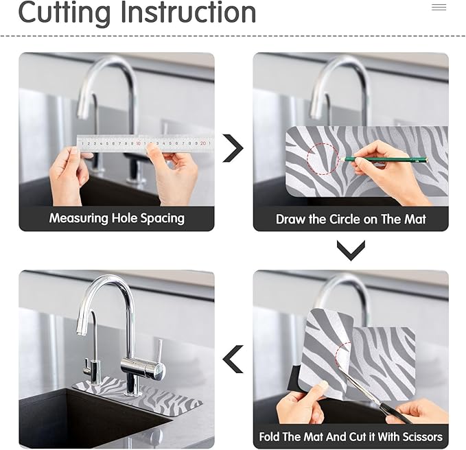 Kitchen Sink Splash Guard 2 PCS 14.7 Inch Sink Faucet Mat Splash Guard