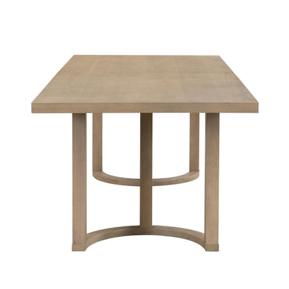 Christopher Knight Home Evat 95 Inch Dining Table for 6-8 People, Modern Kitchen Table with U-Shaped Legs, Large Wooden Rectangular Farmhouse Dinner Furniture for Dining Room, Home Office,Natural Ash