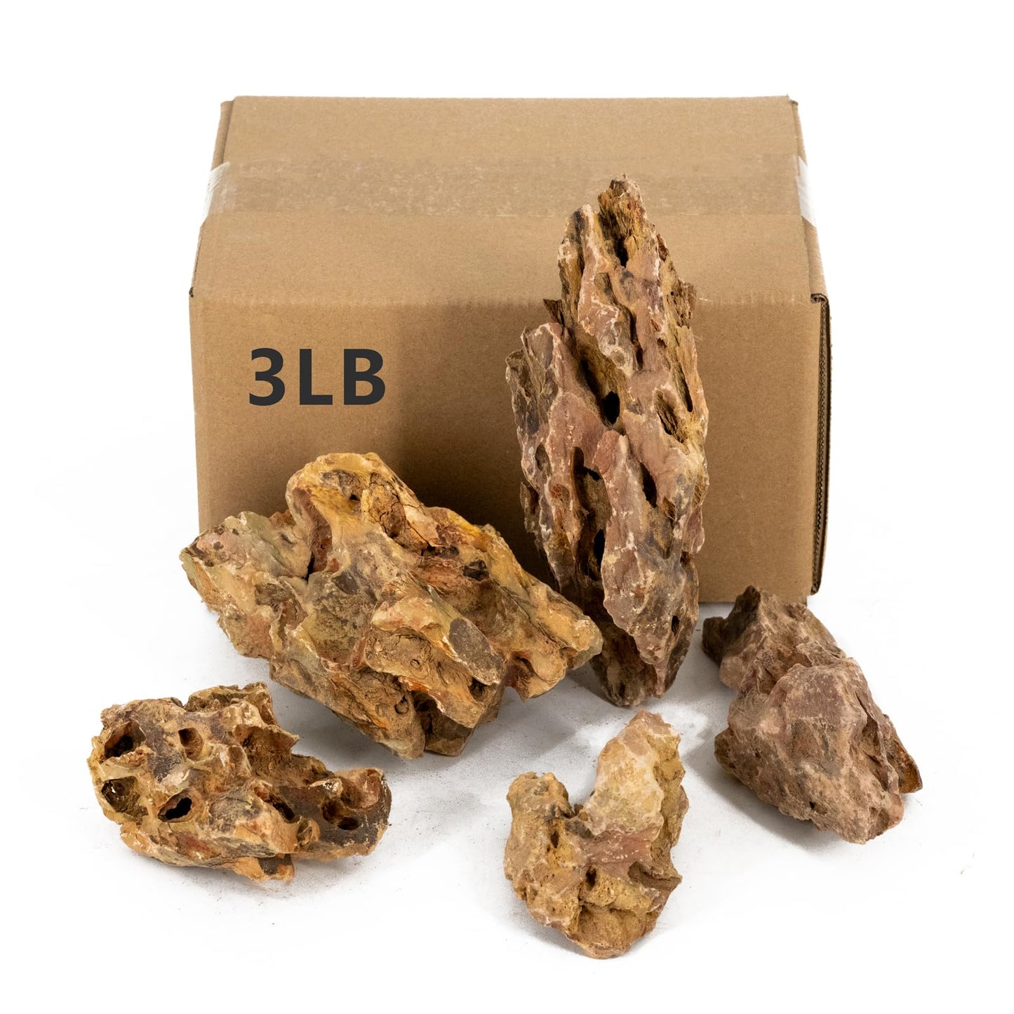 ChaoLeHo Aquariums Stones Natural Rocks 3lb Aquarium Rock for Fish Tank Aquascaping,Aquariums,Terrariums,Vivariums,Decorative Stone,Reptile Enclosures,Paludariums,and Gardens-（2-5 Inch）