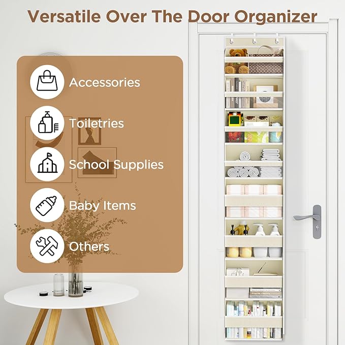 Over The Door Organizer, 8 Shelf Door Hanging Organizers