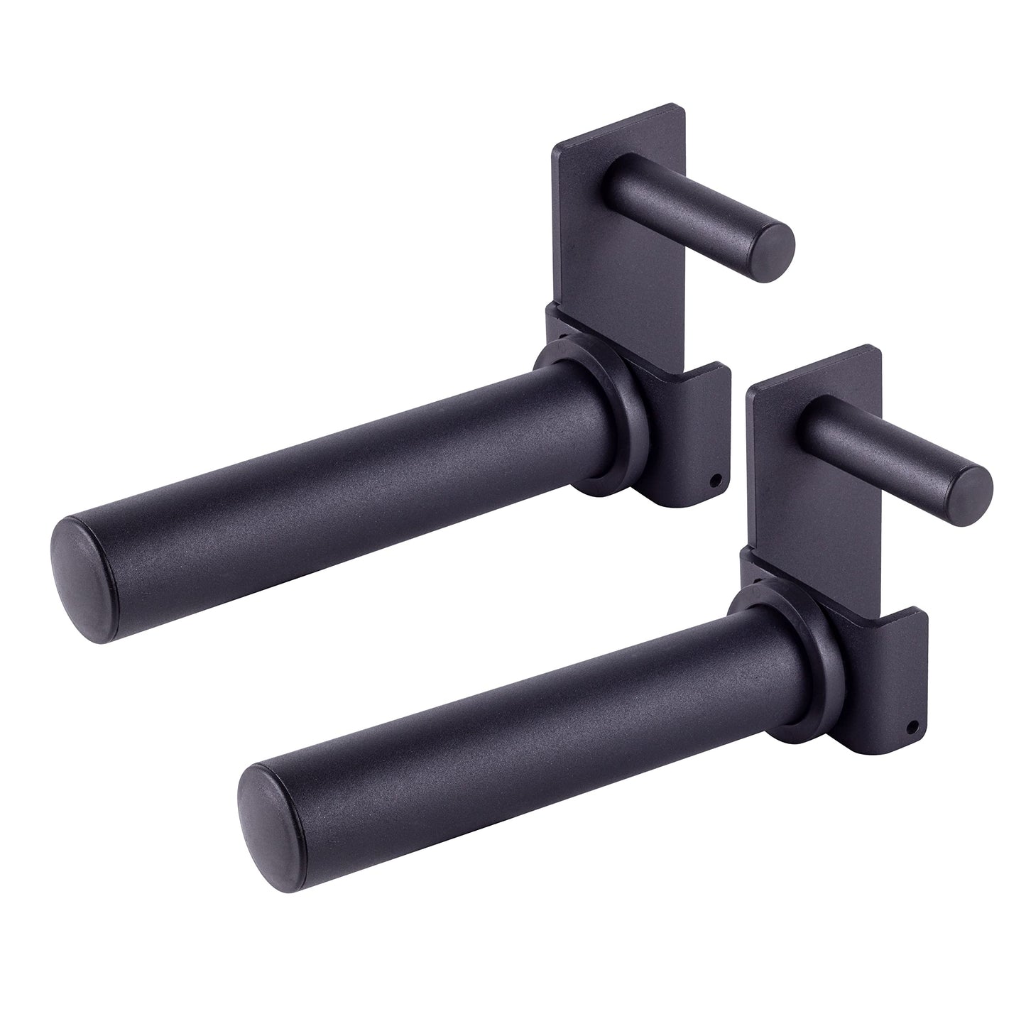 AmStaff Fitness Olympic Weight Plate Holder for Power & Squat Racks – Fits 2x2, 2.33x2.33, 3x3 Inch Tubes, 1" Hole – Storage Horns for Weight Plates on Power Rack – Pair (3" x 3")