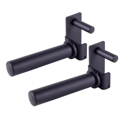 AmStaff Fitness Olympic Weight Plate Holder for Power & Squat Racks – Fits 2x2, 2.33x2.33, 3x3 Inch Tubes, 1" Hole – Storage Horns for Weight Plates on Power Rack – Pair (3" x 3")