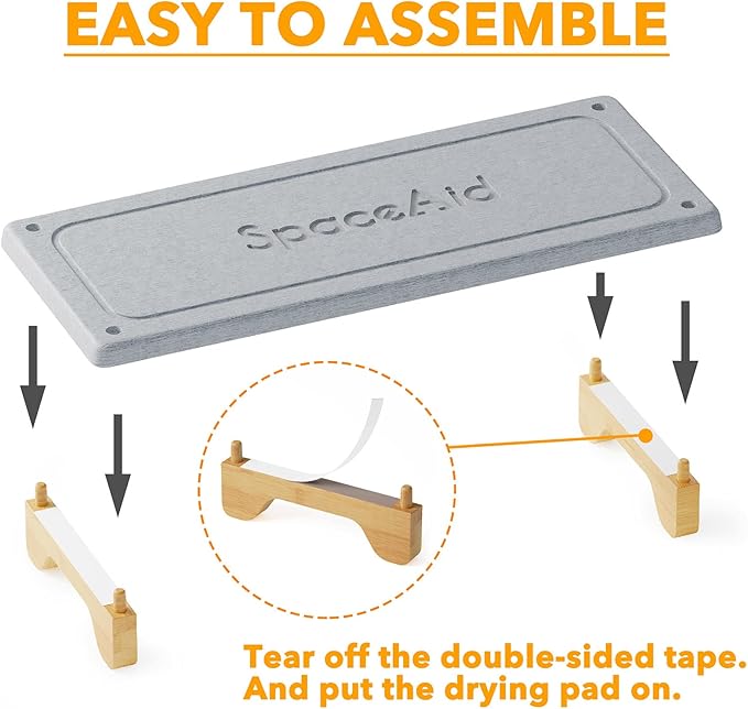 SpaceAid DryingNeat Sink Organizer, Instant Dry Sink Caddy Organizers, Kitchen