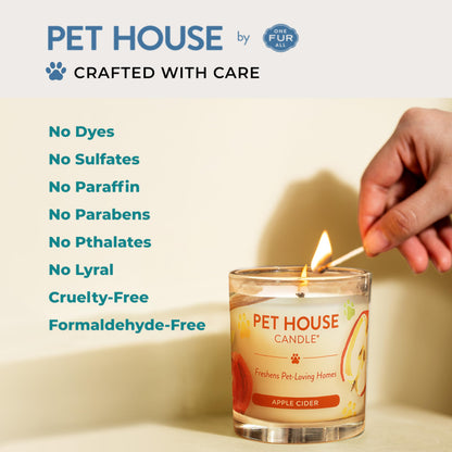 Pet House Scented Candles, 100% Plant-Based, Long Lasting Candle with a 60 Hour Burn Time, Made for Pet Odors - Mediterranean Sea