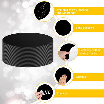 6Inch Vinyl Floor Stickers for Classroom IKAYAS Black Self Adhesive Dots Line Up Spots 36pcs Removable Decals Markers for Preschool and Kindergarten Elementary
