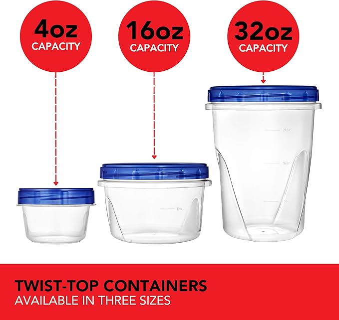 Stock Your Home 32oz Plastic Containers