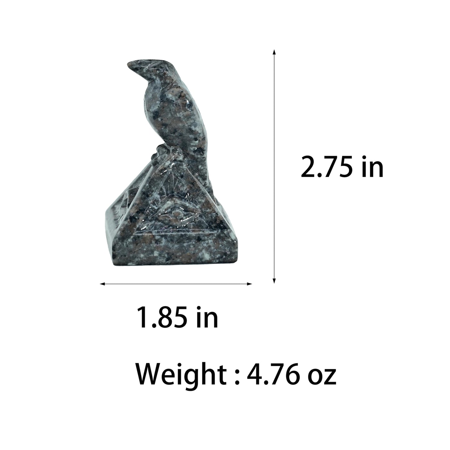 DZJXBZhu Natural Flame Stone Creative Raven Figurines Halloween Skull Sculpture Statue Shelf Mantel Display Spooky Home Decorations Tiered Tray Decor Coffee Table Centerpieces Gift Collection