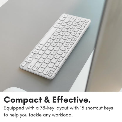 Macally Compact Bluetooth Keyboard for Mac - Premium Multi Device Connectivity - Compatible Apple Wireless Keyboard for MacBook Pro/Air, iMac, Mac mini, iPad, Laptop, and PC