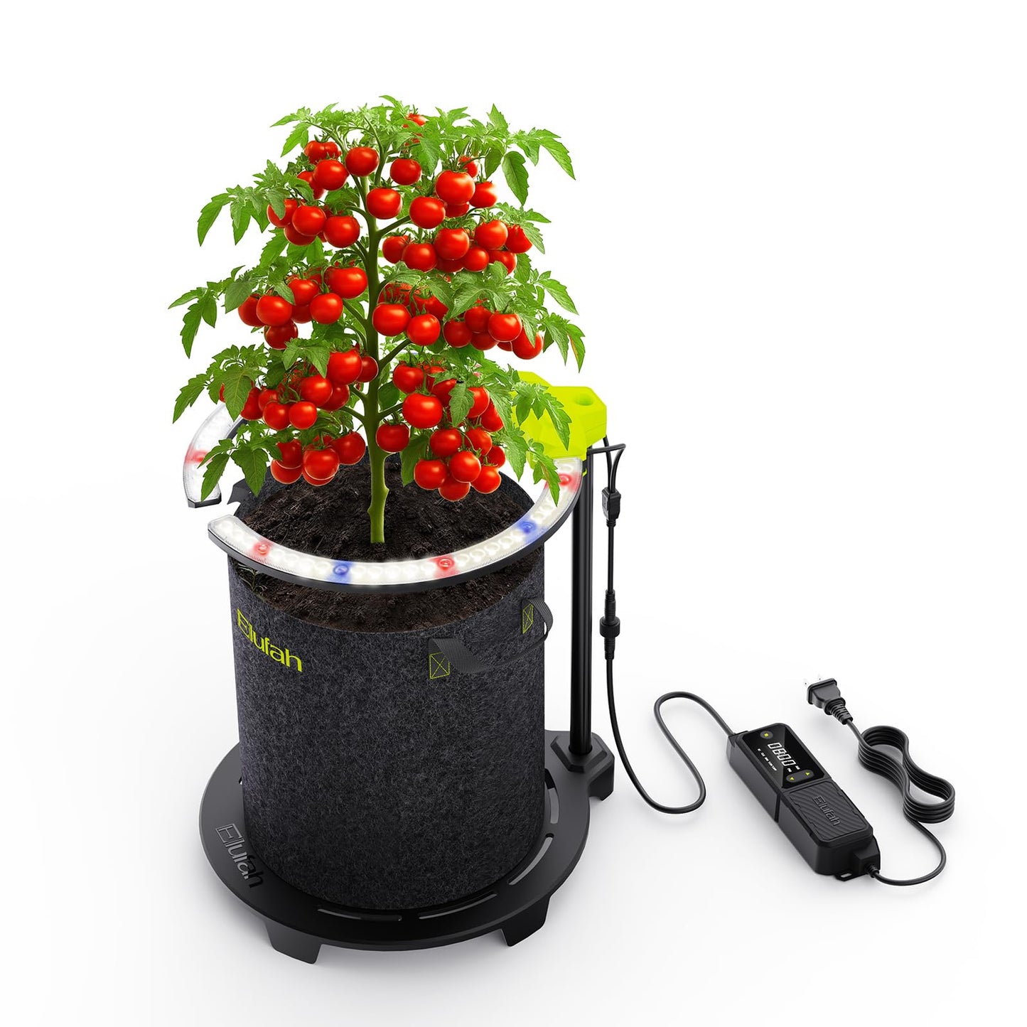 Elufah Saturn240 24W Under Canopy LED Grow Light, Full Spectrum Grow Lights for Indoor Plant Seeding/Veg/Bloom, Adjustable Height 12''-22'', 3-in-1 Controller Plant Light for 2x2ft Indoor Growing