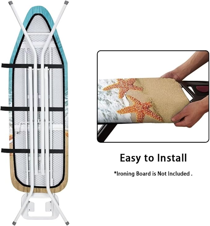ZDCUSTOM Beach Starfish Ironing Board Covers, 15x54 Padded Ironing Board Covers