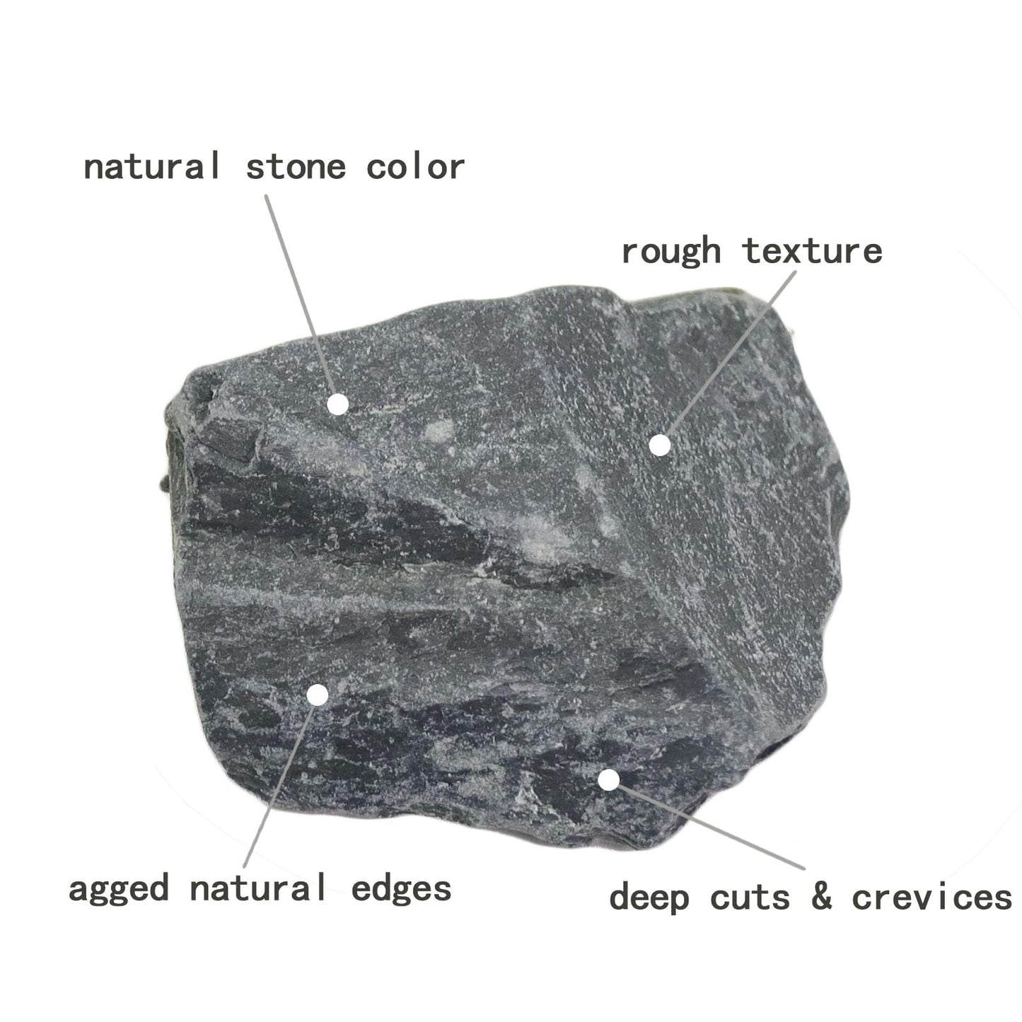 Lechloris 10lb Natural Slate Stone - 0.4-1.2 inch - Perfect Rocks for Aquariums, Fish Tank Decortion, Terrariums, Aquascaping-Miniature or Fairy Gardens, Landscaping Model, Model Railroads - Grey