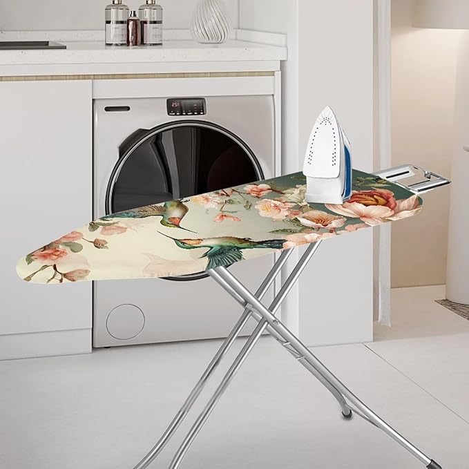 ZDCUSTOM Hummingbird Flower Ironing Board Cover Tabletop Ironing Board Cover