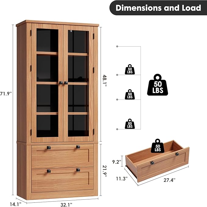 71" Tall Kitchen Pantry Cabinet