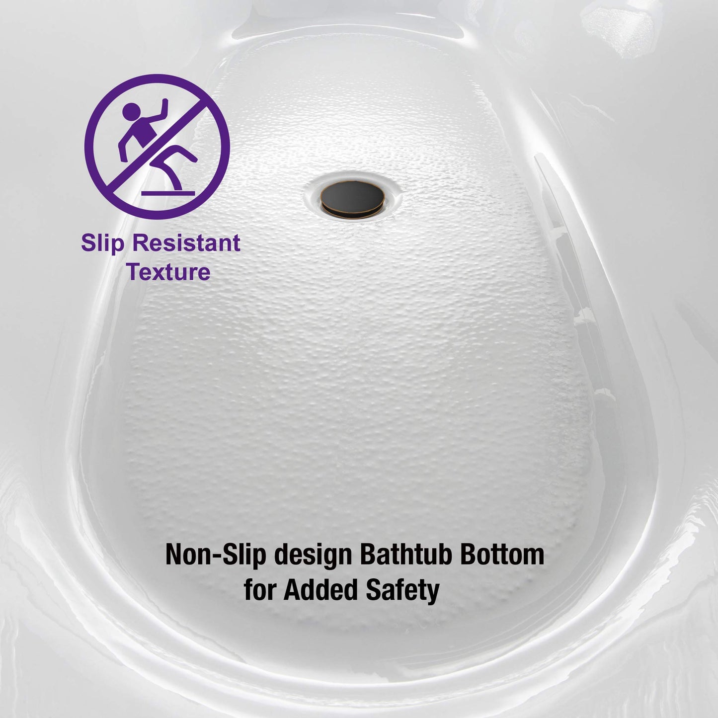WOODBRIDGE 59"Freestanding White Acylic Soaking Bathtub with Drain Kit and Floor Mount Tub Filler in ORB,BTA1514 -ORB-Drain &O+F0010ORBRD