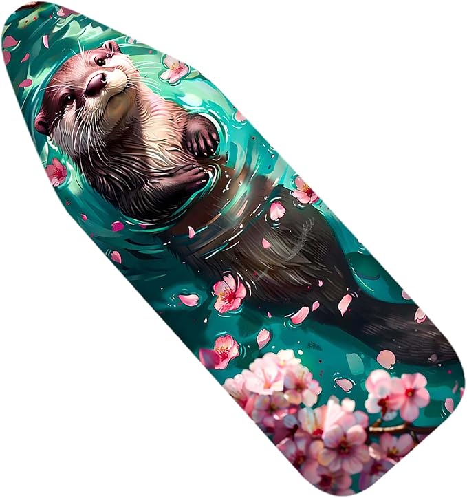 Nuxovilar Otter with Cherry Blossoms Ironing Board Cover, This Cover Fits Most