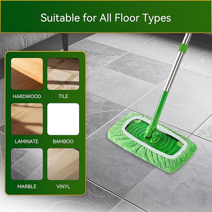 6 Pack Reusable Microfiber Mop Pads Compatible