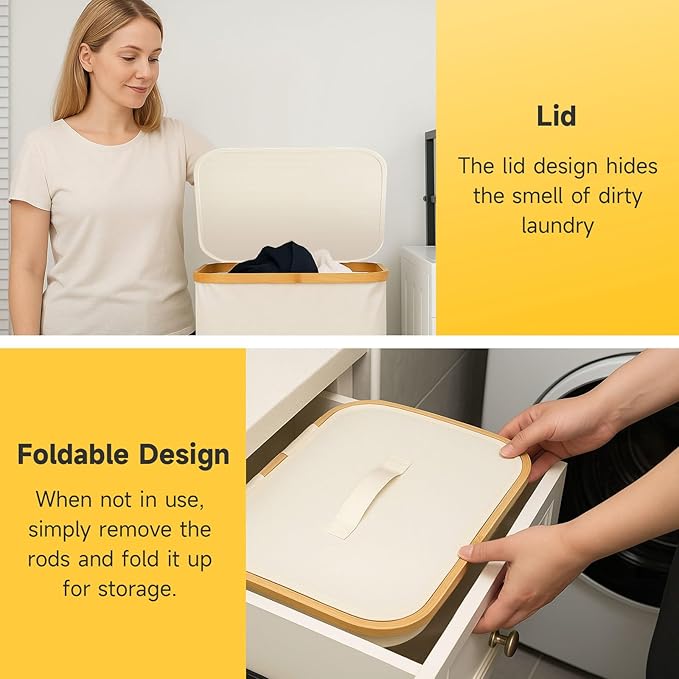 100L Extra Large Foldable Laundry Hamper