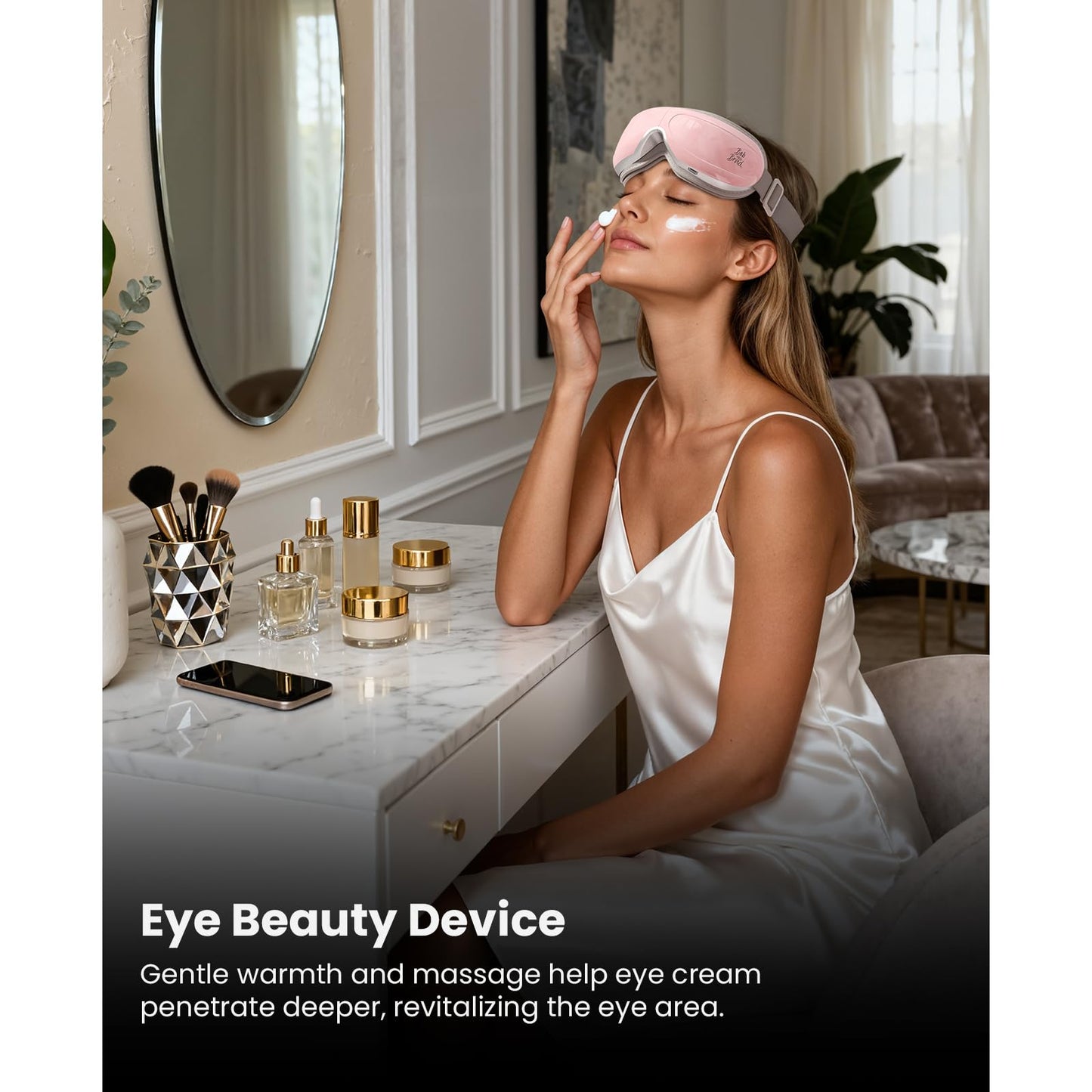 BOB AND BRAD Eye Massager FSA Eligible/HSA Eligible, EyeOasis 2 Heated Eye Mask for Migraines with Music, Smart Migraine Massager Reduce Dry Eyes Improve Sleep, Birthday Gifts for Women Men Mom Dad