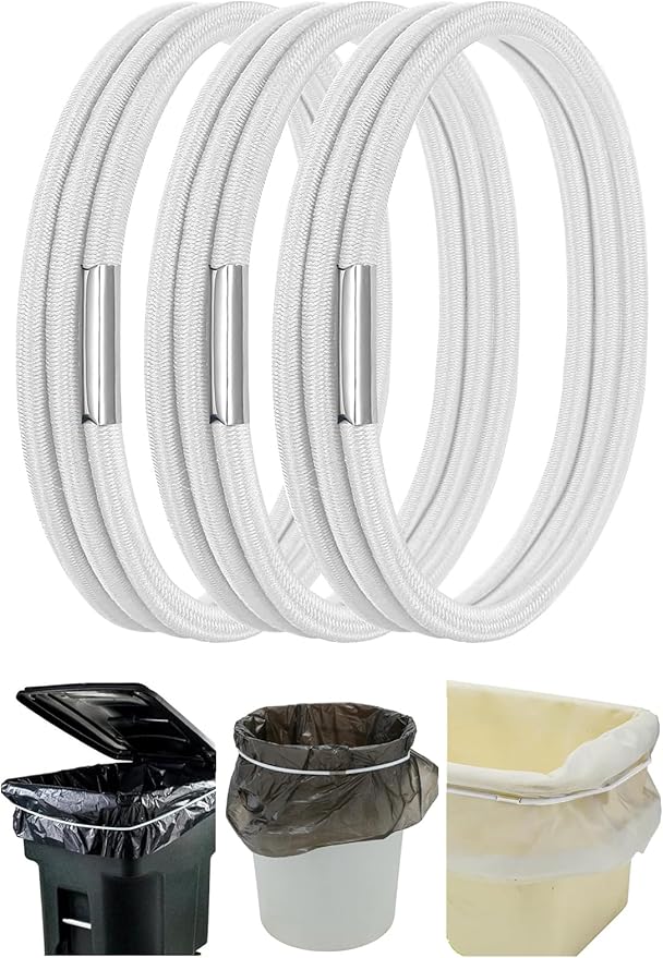 Trash Can Bands Set of 3, Garbage Can Rubber Bands 13 to 30 Gallon, Trash Can