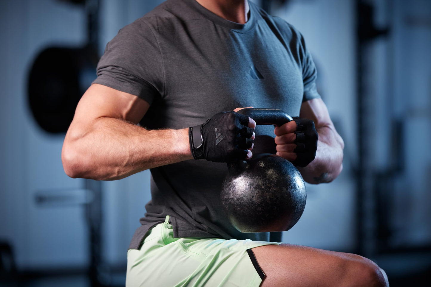 adidas Essential Training & Weightlifting Gloves, Fingerless Workout Gloves