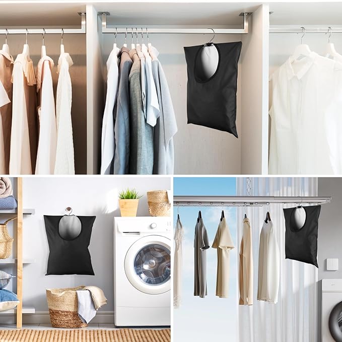 2 Pcs Clothes Pin Hanging Bag