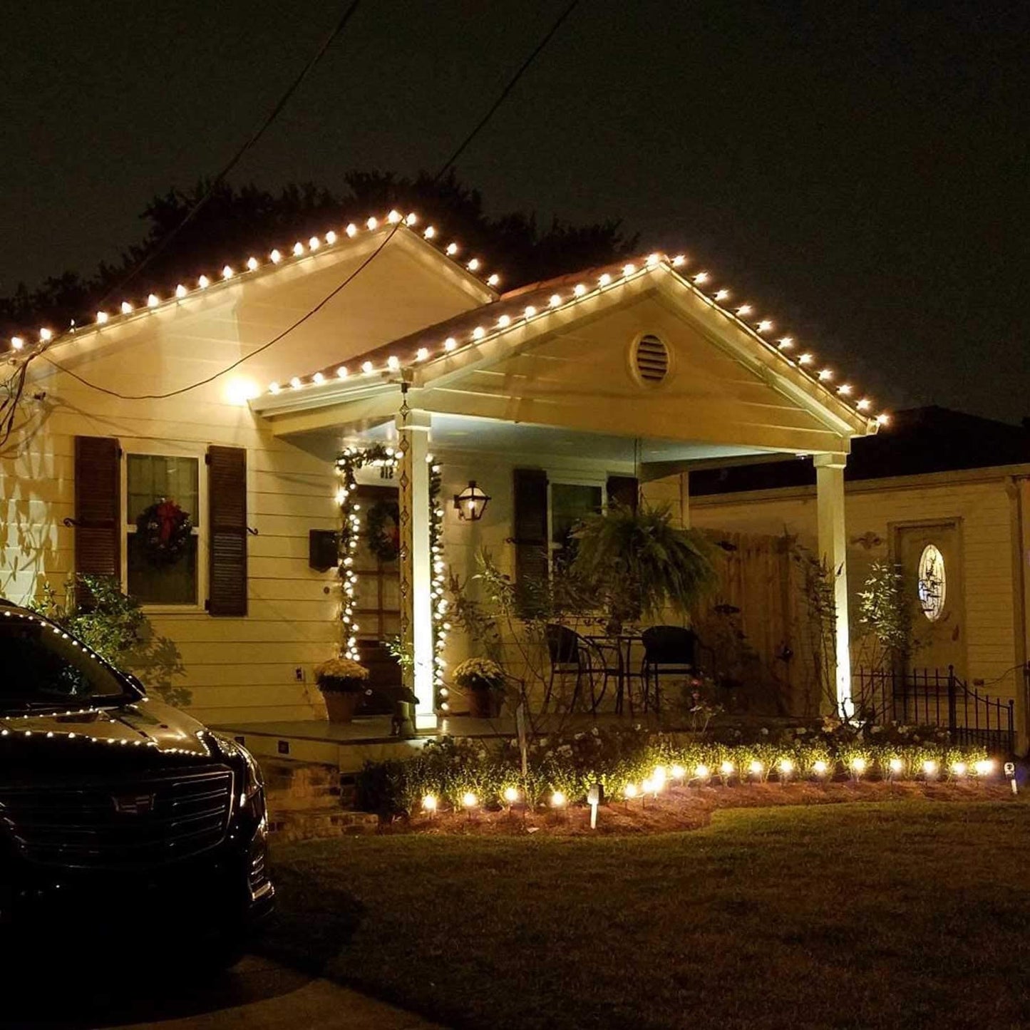 25 Pack C7 Led Replacement Christmas Light Bulb, 0.6W C7 Clear LED Replacement Lights Bulbs for Christmas Outdoor String Lights Window Candles, E12 Candelabra Base Night Light Bulbs, Warm White