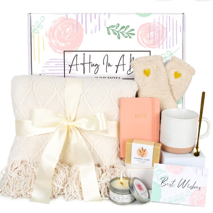 Self Care Get Well Soon Gifts for Women - Care Package Birthday Set Box for Women, Sympathy Gifts Inspirational Thank Thinking of You Basket Christmas Gift for Her Mom Girlfriend Wife Grandma Friend